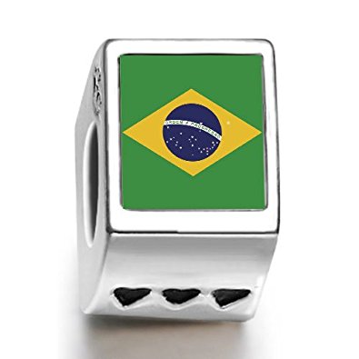Brazil World Cup Charm With Three Hearts