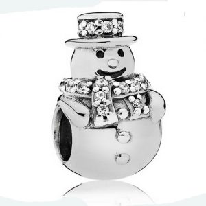 Pandora Christmas Snowman Charm Bead