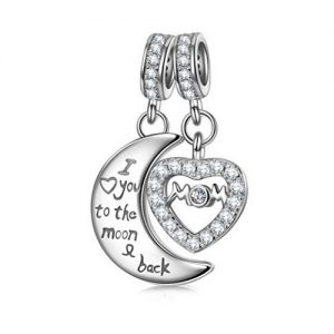 Love You To The Moon and Back Mom Charm
